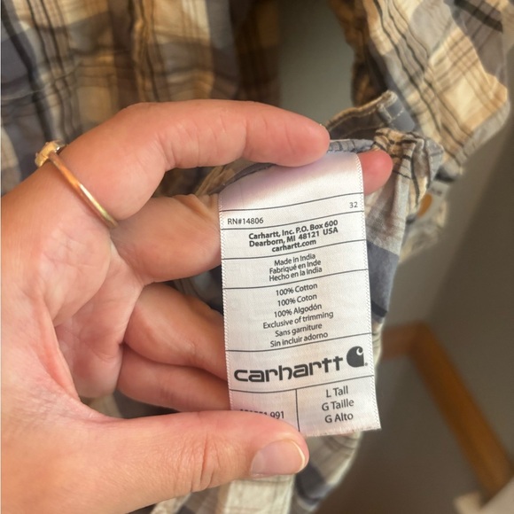 Carhartt Force Relaxed Fit Casual Button Down Short Sleeve Shirt Men's Large - Picture 4 of 5